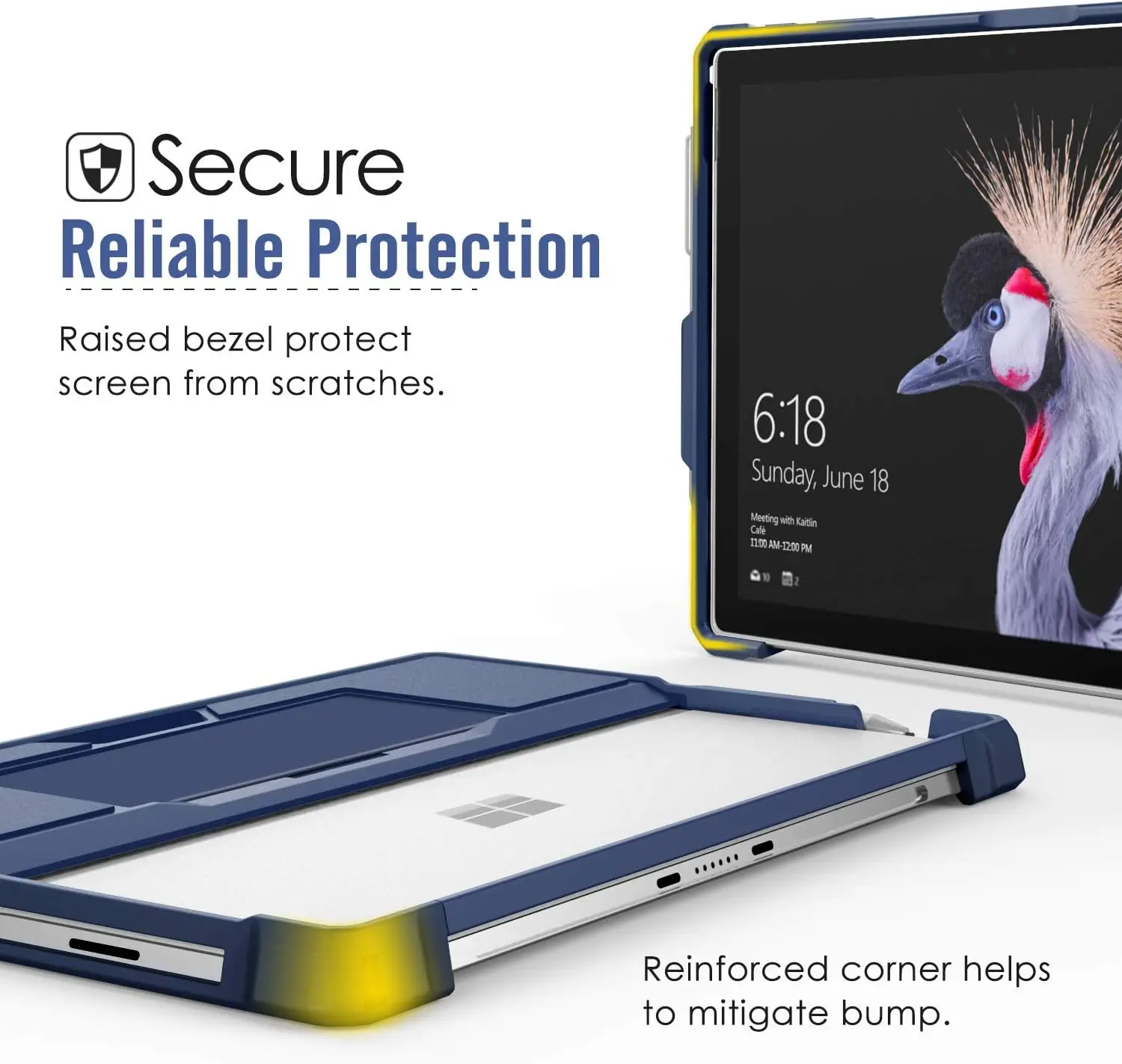 MoKo Case For Microsoft Surface Pro 7 Plus/Pro7/Pro 6/Pro 5/Pro 2017/Pro 4/Pro LTE,All-in-One Protective Rugged Cover Case