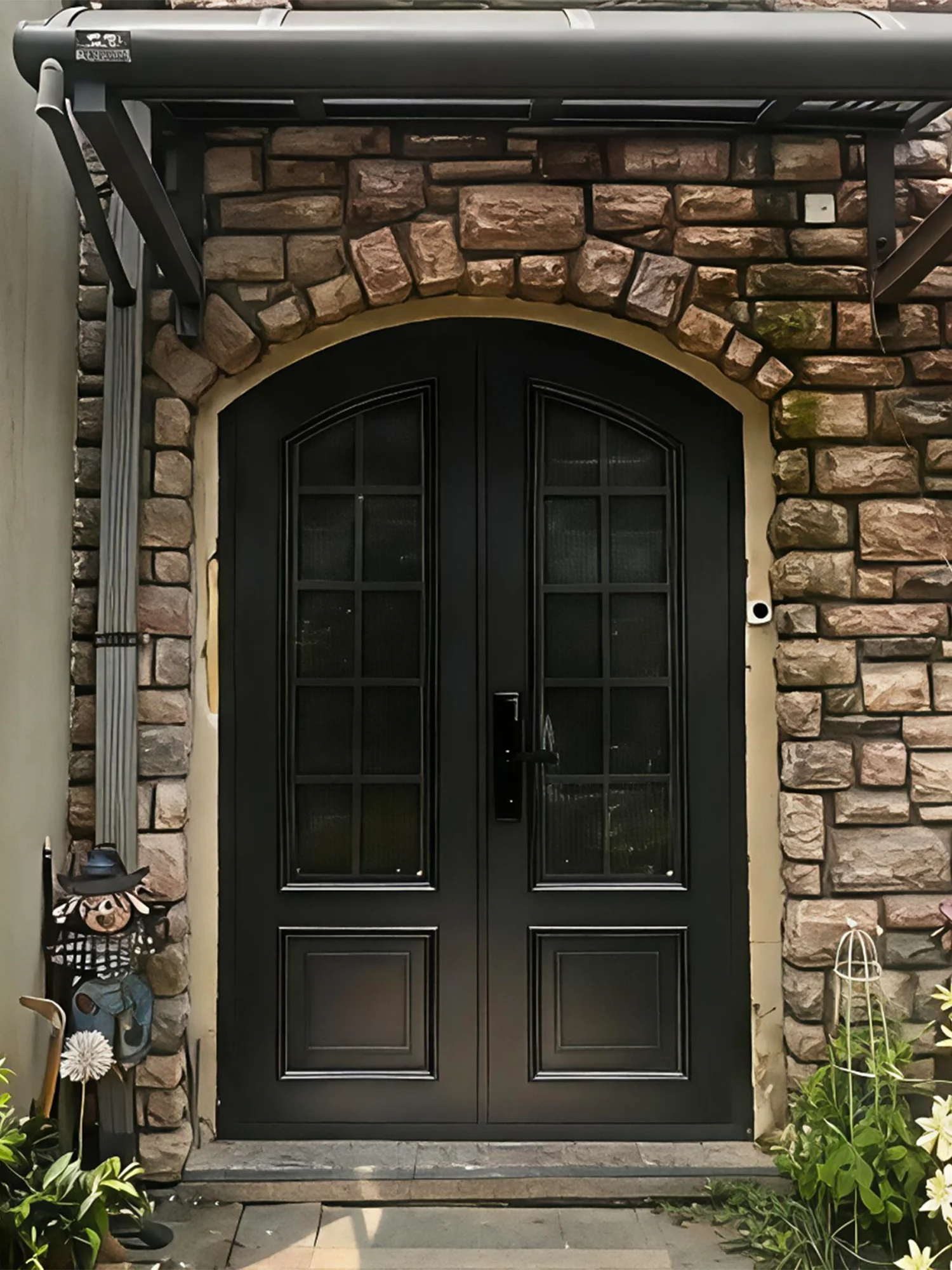 

Входные двери на заказ для вилл, двойные входные группы, французские европейские стеклянные двери, защитные двери из литого алюминия