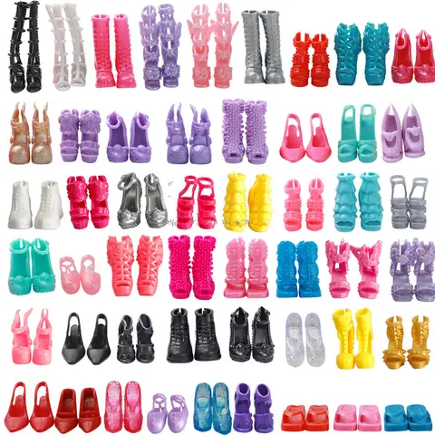NK Fashion 11.5 Inch Doll Shoes For 29-32cm Dolls Accessories 1/6 Doll Boots Colorful Assorted Heels Dolls Shoes GIft DIY Toy JJ