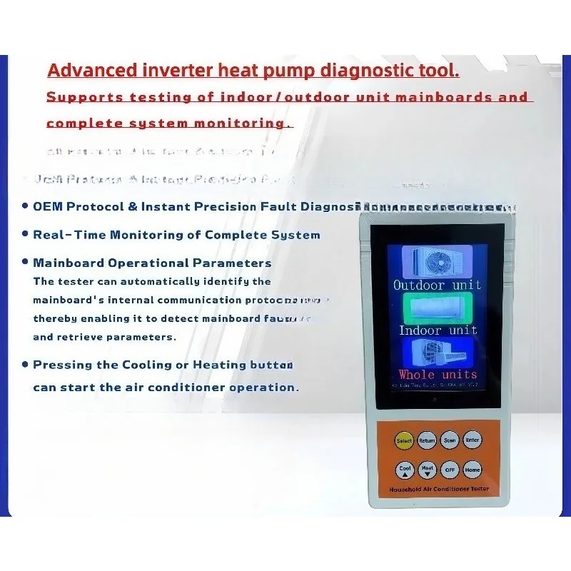 Multi-Brand Universal Frequency Converter Air Conditioner Detector Internal And External Unit Maintenance Instrument