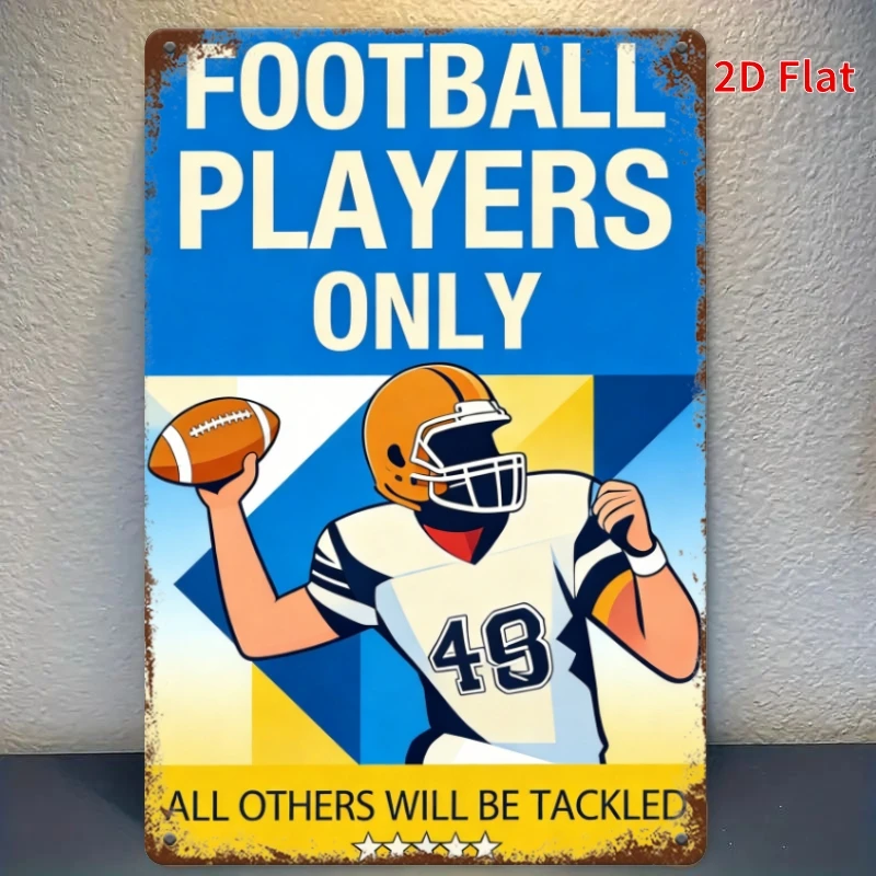 2D Flat,Boys' Soccer Room Decor ThemePerfect for Restaurants, Bathrooms, Bedrooms, Christmas Decorations, Home Living Room
