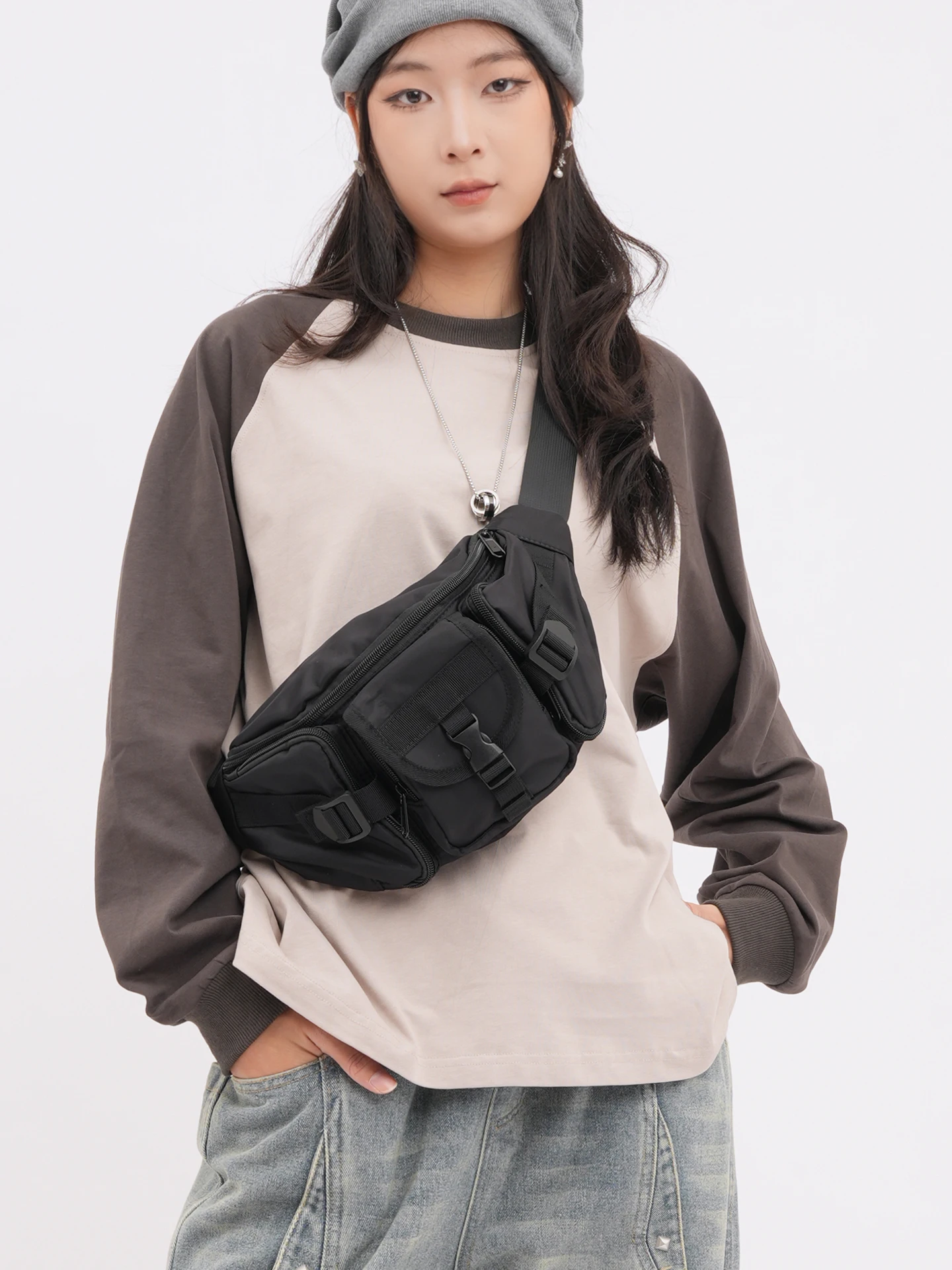 unisex-casual-style-gaming-soda-crossbody-bag-lightweight-cycling-sports-workwear-backpack-nylon-material-zipper-closure