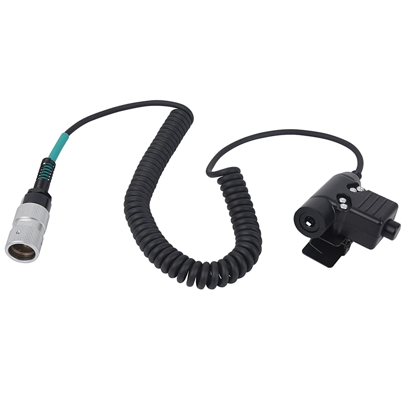 RISENKE-Adaptador PTT Push-To-Talk, rádio militar com conector de 6 pinos, MIL-C-55116, FL5601-02, U AN, U-329, AN, PRC-148