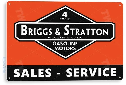 TIN SIGN Briggs & Stratton, Sales Service, Engine, Retro, Garage Decor, C257 --Tin Sign