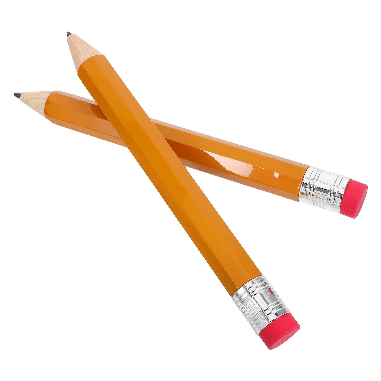 2Pcs Wooden Giant Wooden Pencil For School Supplies Pencil Christmas Stocking Fillers Jumbo Oversized Large Colored