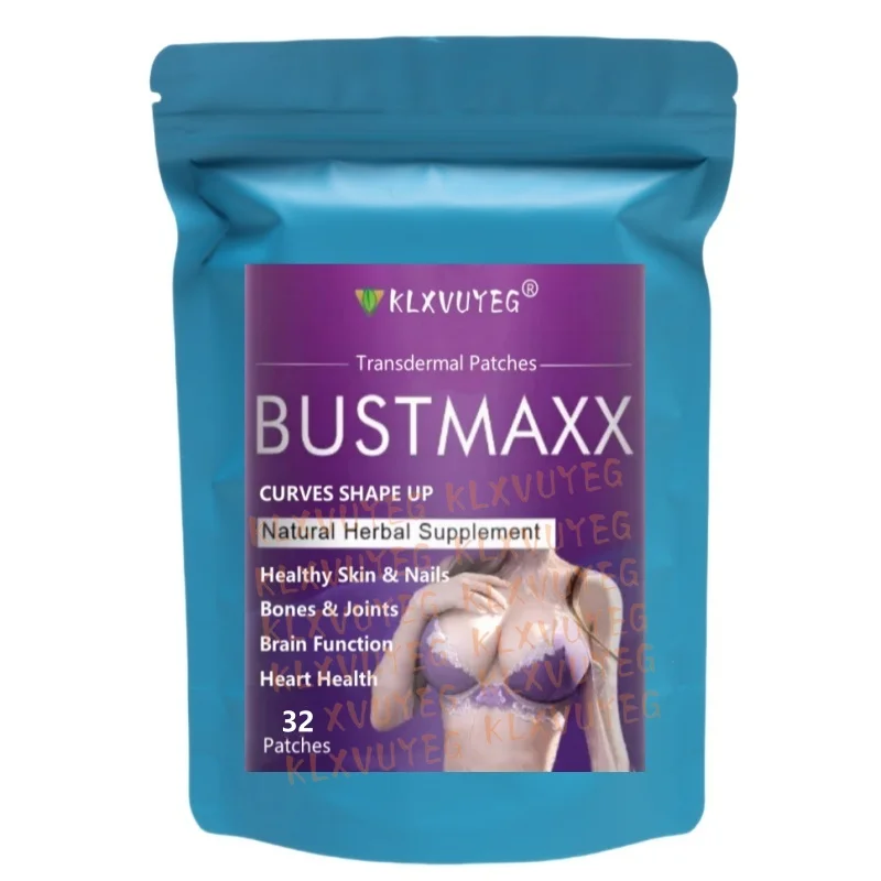 BUSTMAXX Nahrungsergänzungsmittel zur Brustvergrößerung klinischer Stärke, transdermale Pflaster, hergestellt in den USA, 32 Stück/Beutel