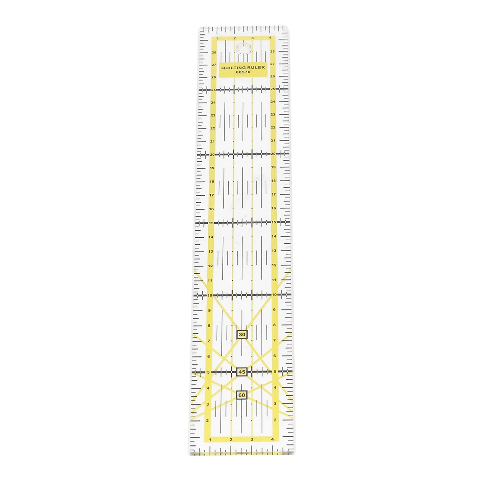 Quilting Ruler Acrylic High Accuracy 5x30cm Yellow Cloth Quilting Ruler Fabric Cutting Ruler for Home DIY Sewing