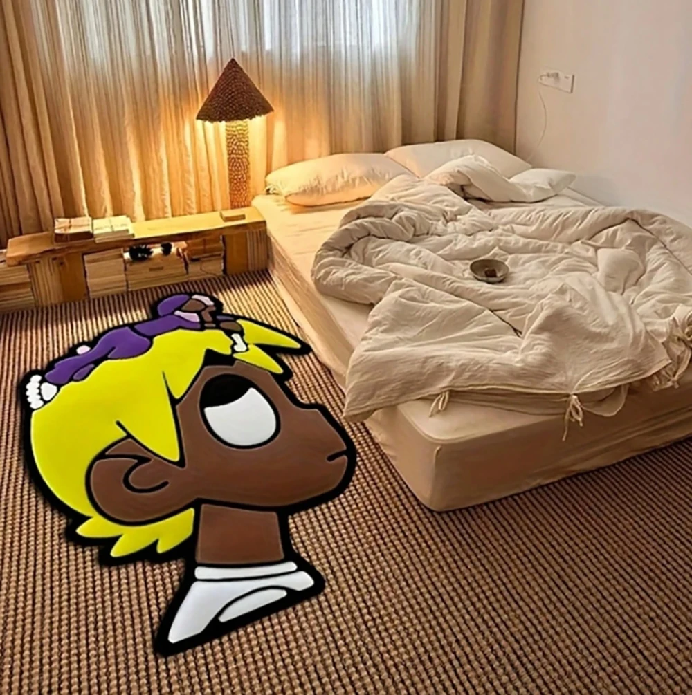 

Anime Character Portrait Decorative Carpet Bedside Rug Bedroom Rug Study Room Rug Living Room Rug Home Decor Rug Printed Rug