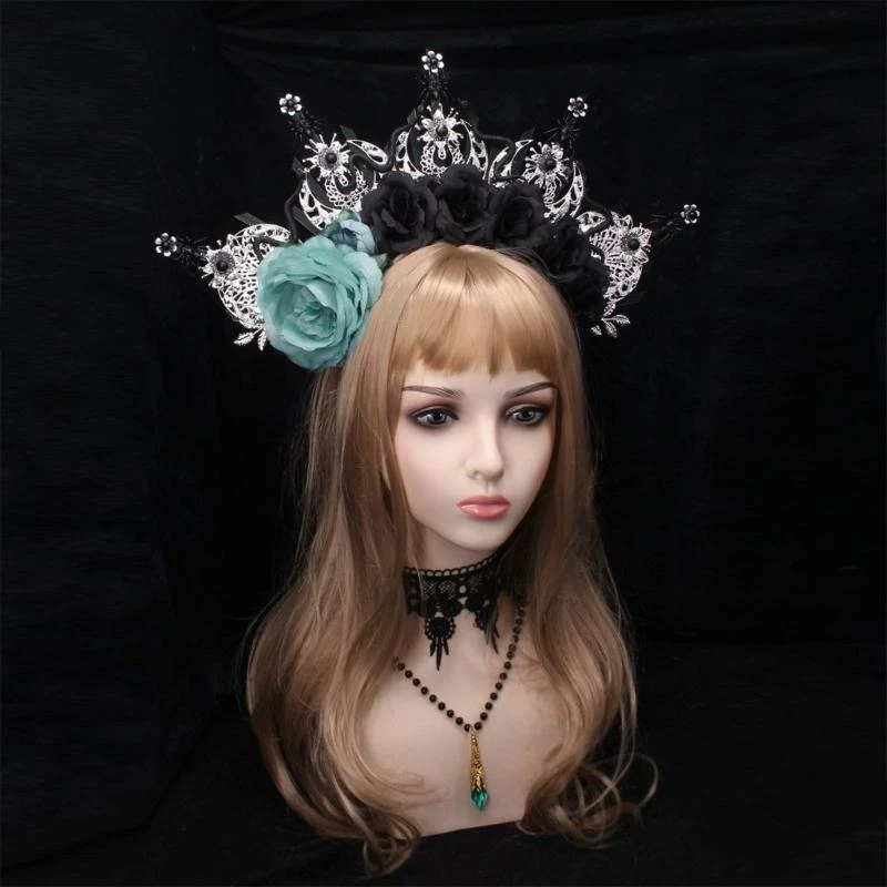 

G5AE DIY Цветочные Тиары Короны Театрализованное представление о выпускном заводе на голове аксессуары для волос винтажные