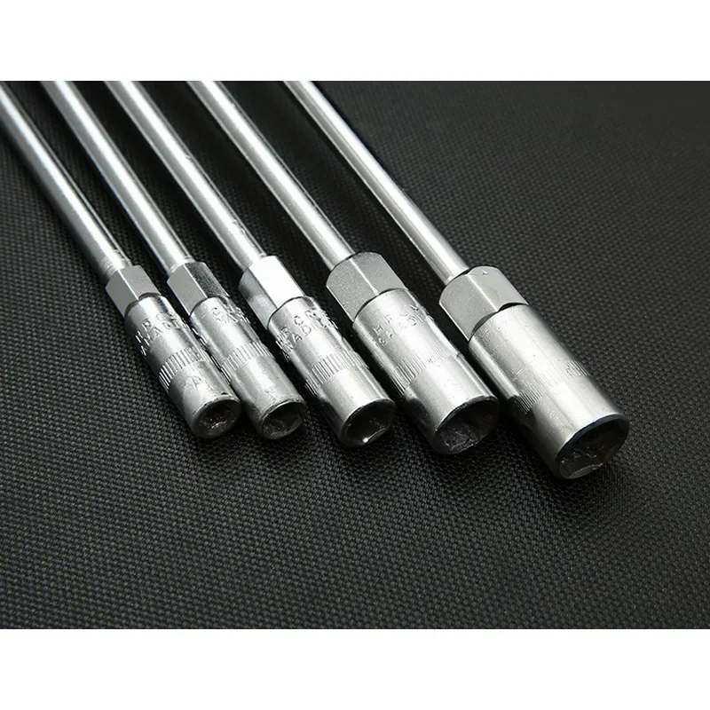 5pcs Portable T-shaped Steel Hexagon Socket Wrench Metric Manual Hex Spanner Socket Adapter Hand Tool 8/10/12/13/14mm