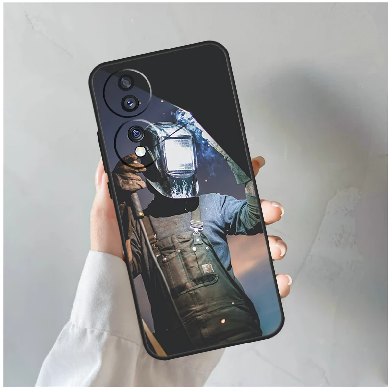 Welder Welding Hot Metal Worker For Huawei Honor Magic 5 Lite X8a X9a 50 70 Nova 9 5T P Smart P20 P30 P40 P50 P60 Pro Case