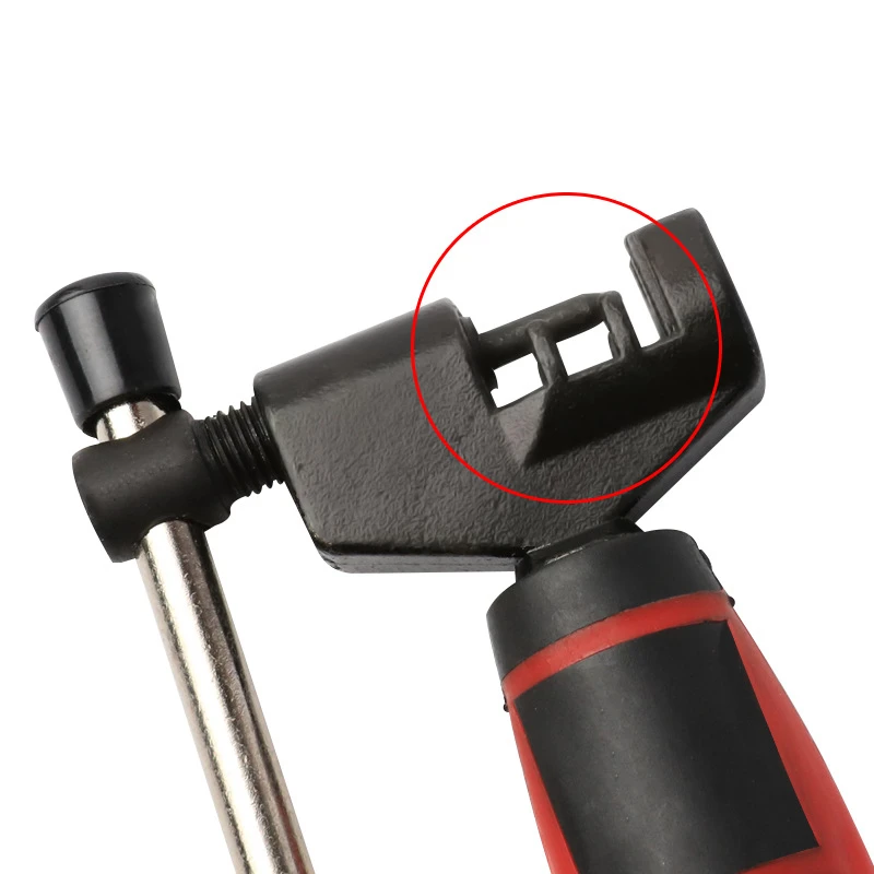 1pcs Mountain Bike Chain Cutter Chain Removal Chain Tool Red Handle Chain Cutter Chain Beater Home Bike Repair Tool