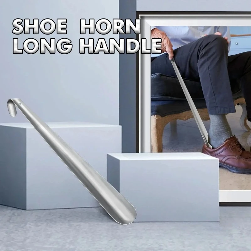 1Pcs Metal Extra Long Shoehorn Professional Shoe Wearer Shoes Lifter Shoes Spoon Lazy Does Not Bend Shoe Draw Helper Shoe Spoon