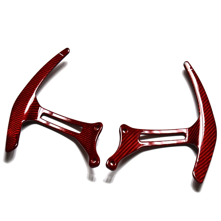 Red Carbon Fiber Paddle Extension Car Steering Wheel Shift Paddle Shifter for Ferrari 458 430 360 Interior Accessories