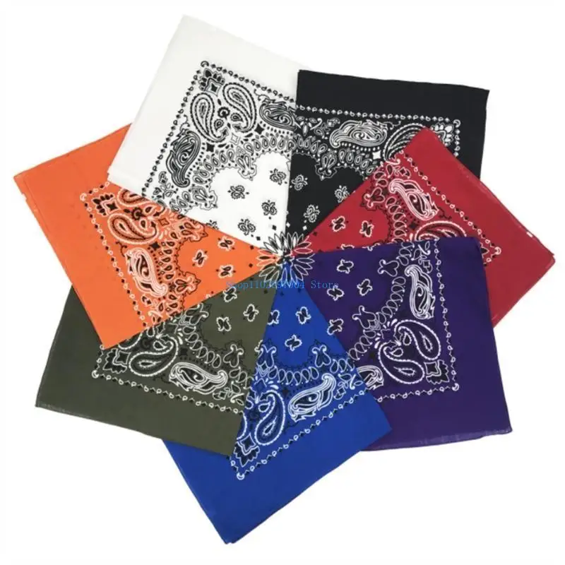 N7YF Fashion Women Polyester Bandana Scarf Square Female Bandanas 55cmx55cm Headwear Rock Girls for Head Scarf Headbands Hair