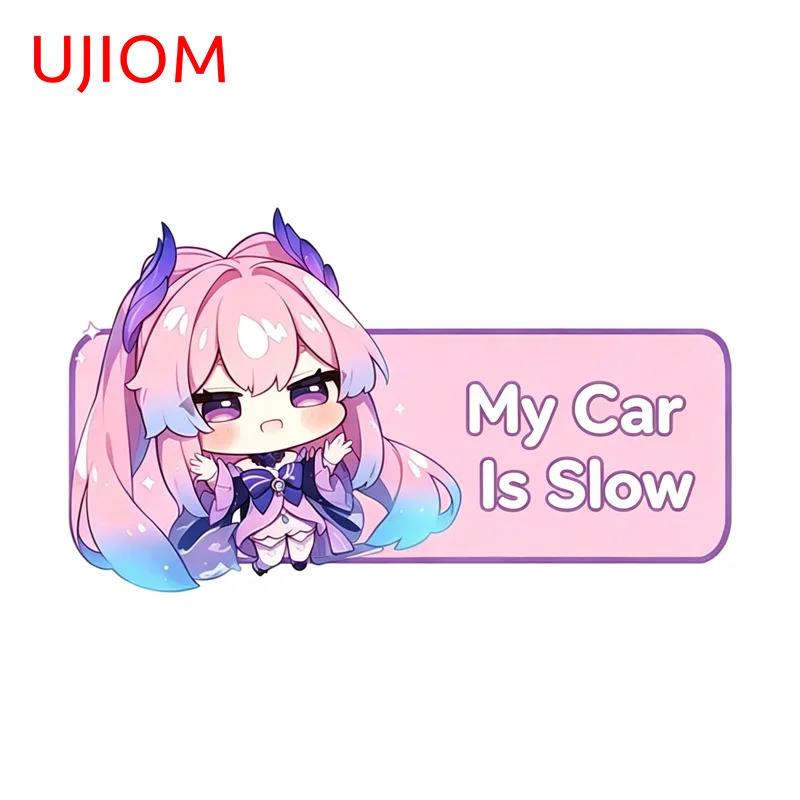 UJIOM Genshin Impact Lovely Girl Wall Sticker Premium Amusing Design Chic Occlusion Scratch Decal Adhesive Living Room Decor