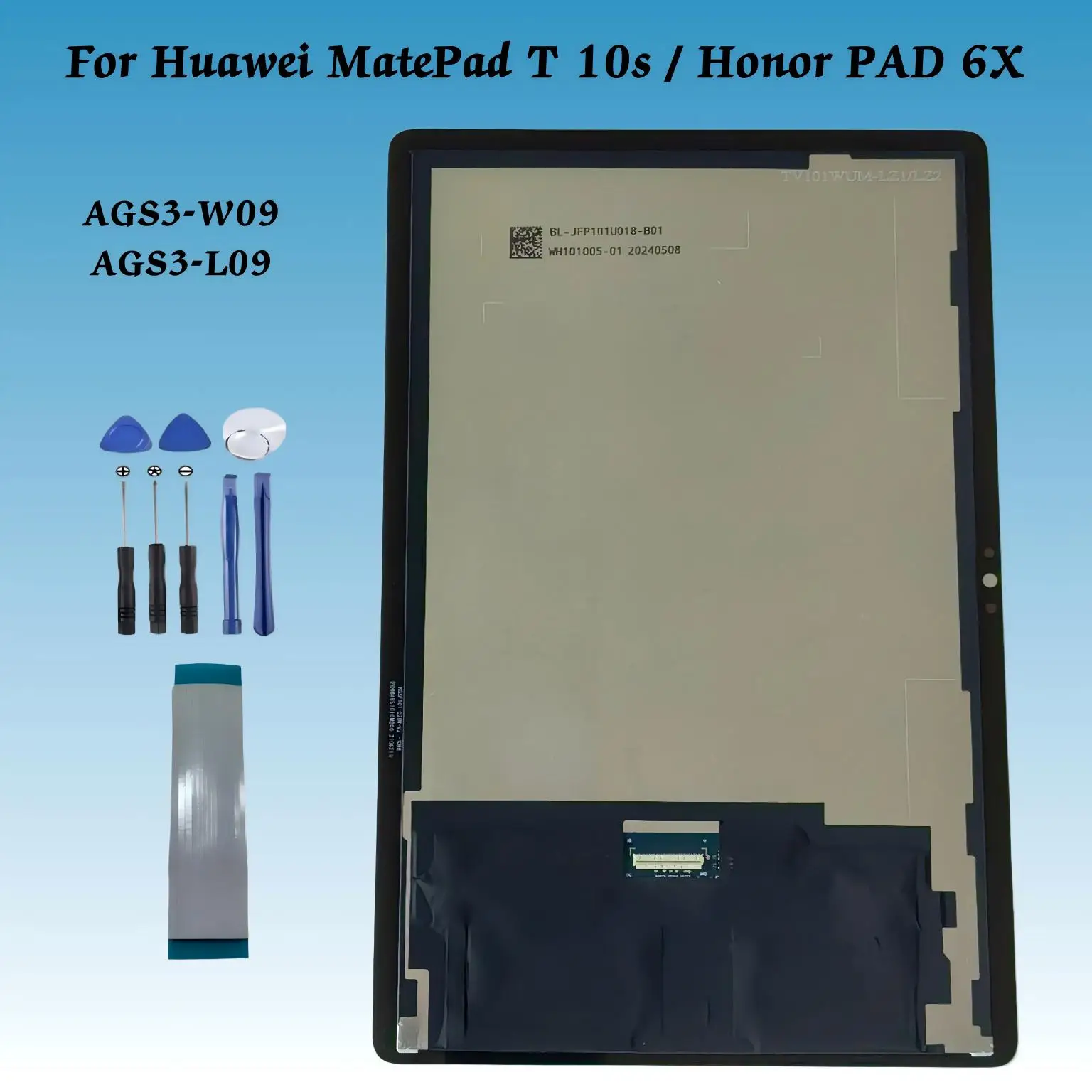 

Дисплейный модуль (LCD + тачскрин) для Huawei MatePad T 10s / Honor Pad 6 X8 AGS3-L09 AGS3-W09 10.1 дюйма, в сборе, для ремонта