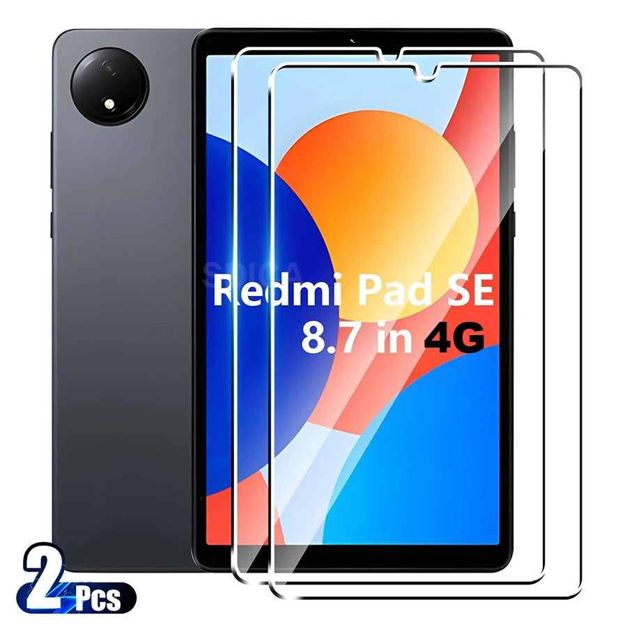 

2 шт. для Xiaomi Redmi Pad SE 4G 8,7-дюймовая защитная пленка из закаленного стекла для экрана 2024 планшета с защитой от царапин HD прозрачная защитная пленка