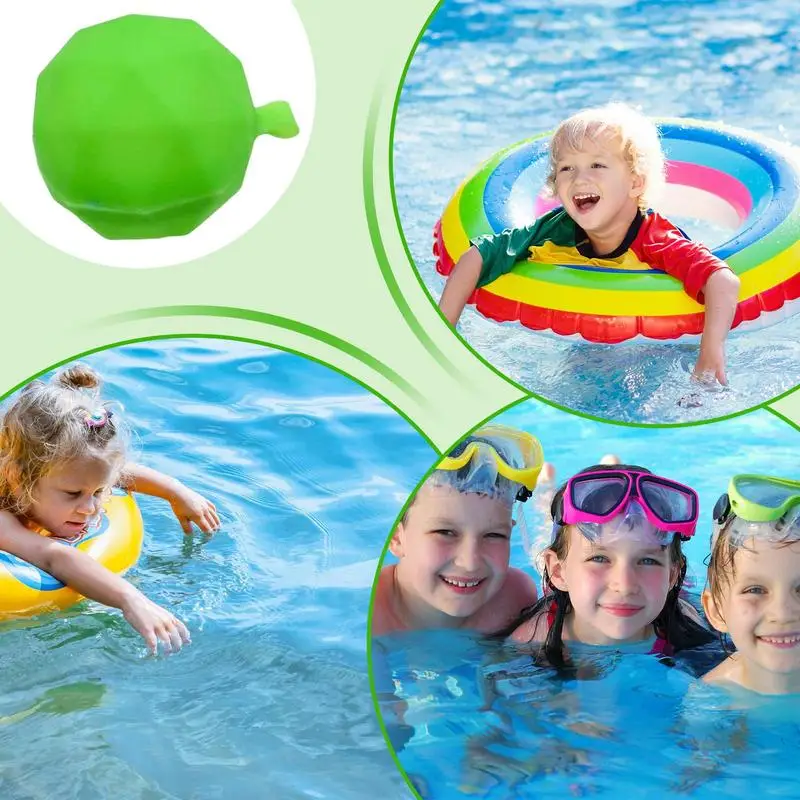 Globos de agua recargables, 10 Uds., juguetes acuáticos para piscina y playa, globos de agua reutilizables, juguetes de verano de silicona para niños y niñas