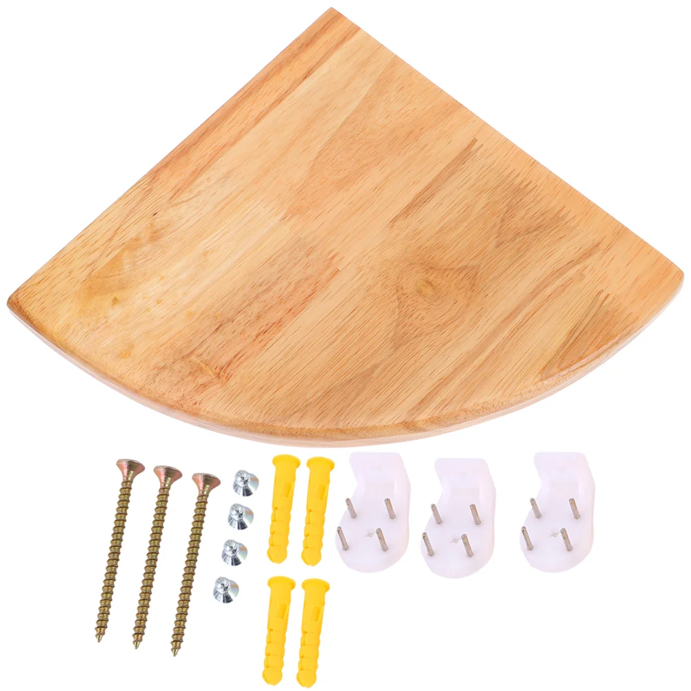 

Wall Display Shelf Bookshelves Mounted Corner Floating Kitchen Storage Hanging Rack Wooden Shower Hanger Bracket