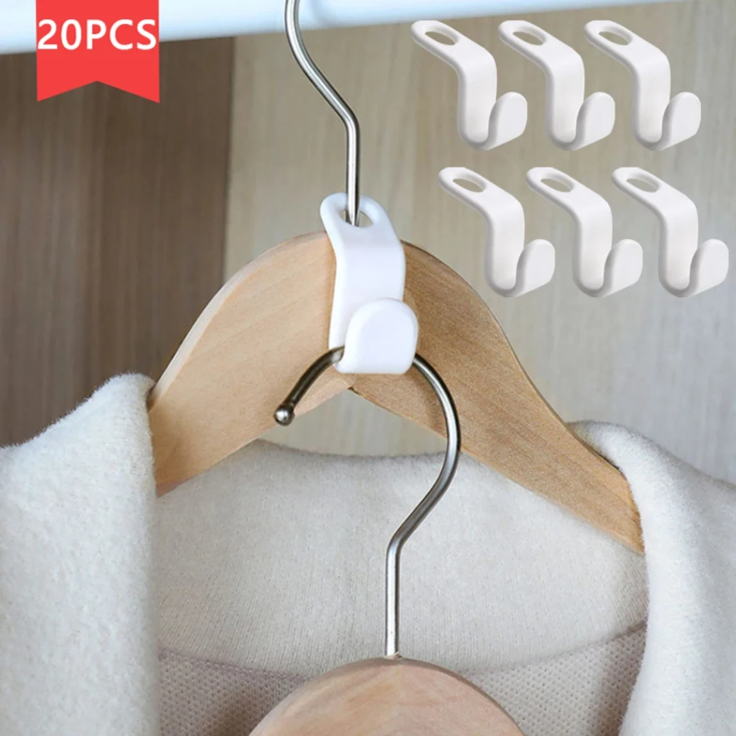 Space-saving Multi-Stack Plastic Closet Wardrobe Organizer Hanger Hook Coat Hook Rack - Bedroom Hangers Clothes hangers Colgador