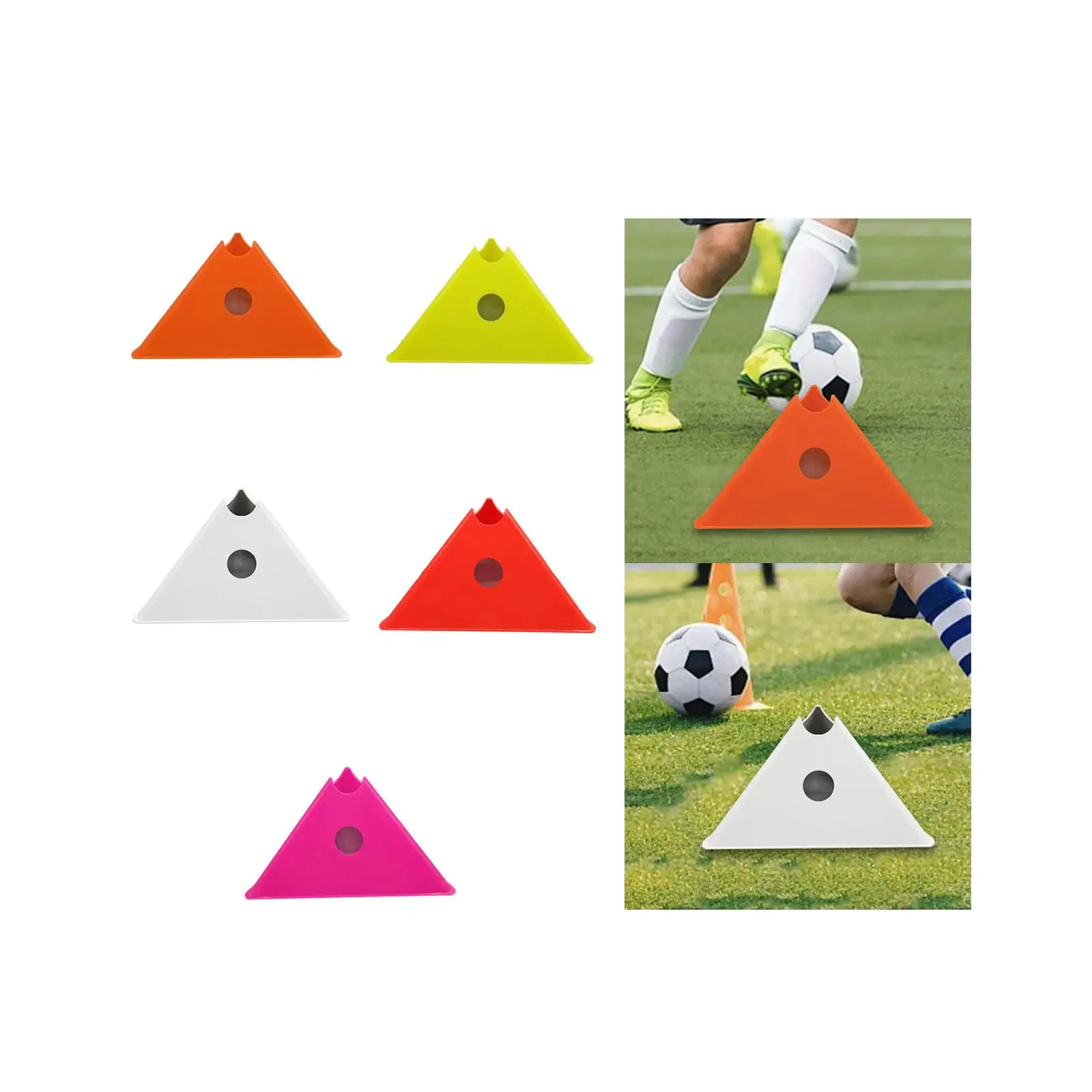 Soccer Training Cones Soccer Disc Cones Reusable Triangle Plate Cones Agility