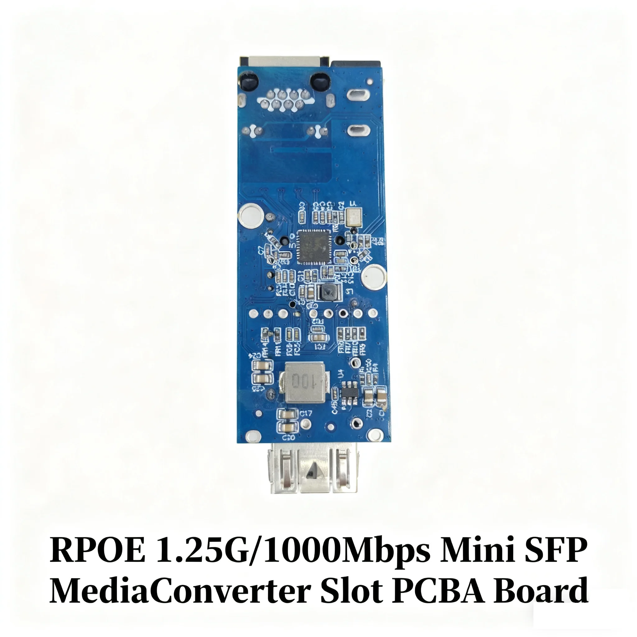 Gigabit 1.25G Mini Reverse POE Media Converter Slot SFP Transceiver RPOE 5V-24V Input 1SFP Slot 1 RJ45 Ethernet SFP Fiber Switch