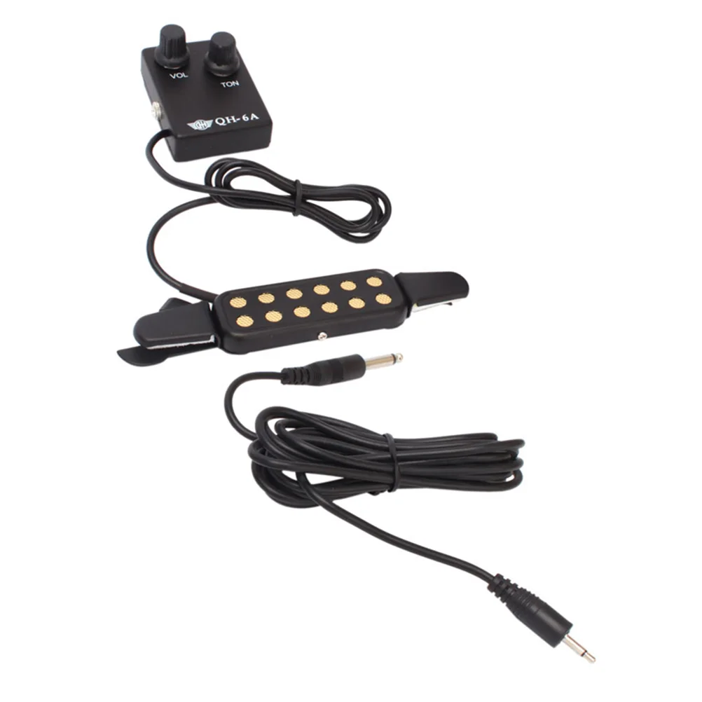 

Guitar Pickup Acoustic Guitar Hole Contact Microphone Adjustable Volume Tone Knobs Durable Metal Banjo Ukulele Bass Sound