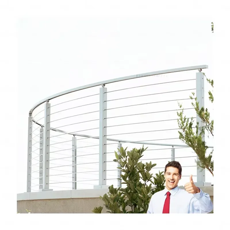 for Stainless Steel Floor to Ceiling Handrail Cable Railing Balcony Outdoor Garden Courtyard Hotel Stairs Shopping Mall