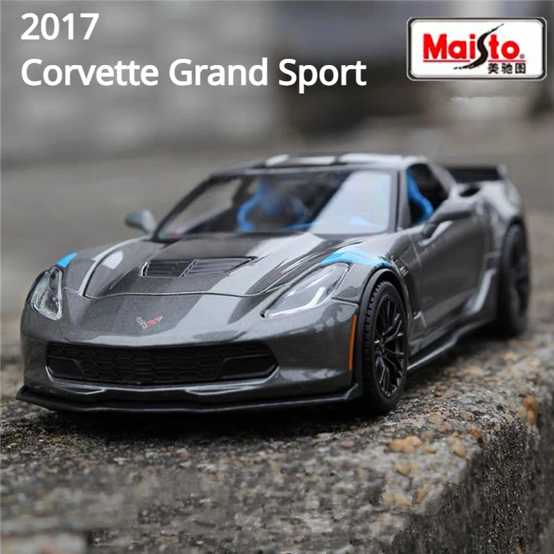 

Maisto 1:24 2017 Chevrolet Corvette Grand Sport Racing Cars Door open Wheels rotatable High Simulation Vehicle Diecast B568