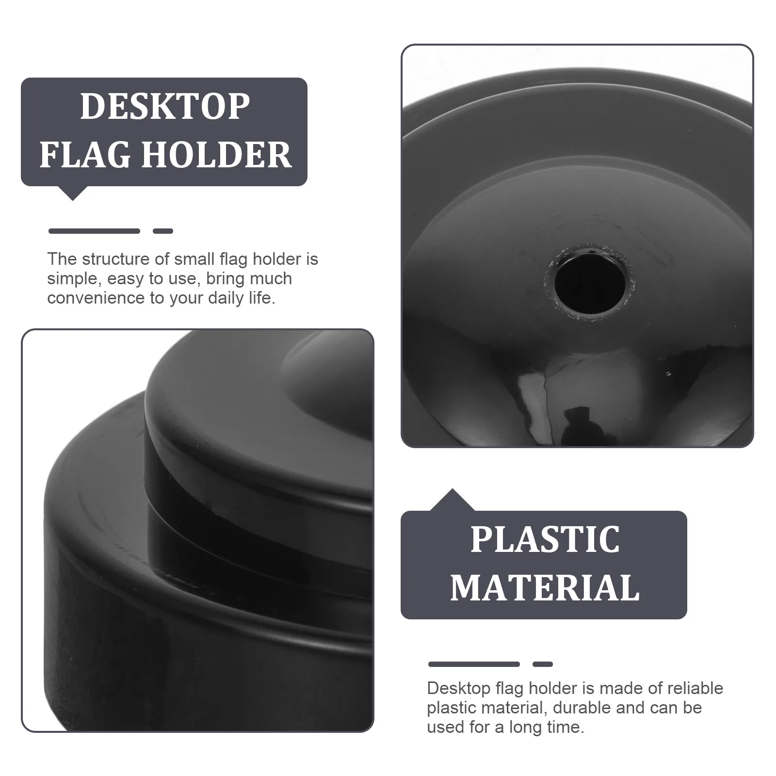 

6Pcs Small Flag Holder Base Plastic Mini Stand for Desk Table Office Party Decoration Display Mini Flag Holder