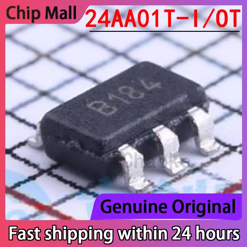 

10 шт. новый оригинальный 24AA01T-I/OT 24AA01T посылка SOT23-5 EEPROM 1,7 В ~ 5,5 В