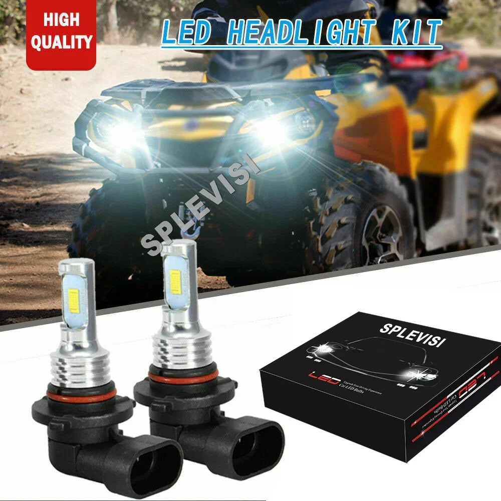 9005 HB3 6000K LED Headlight Bulb For Can-Am Renegade 1000 500 800 800R Super Commander Max 1000