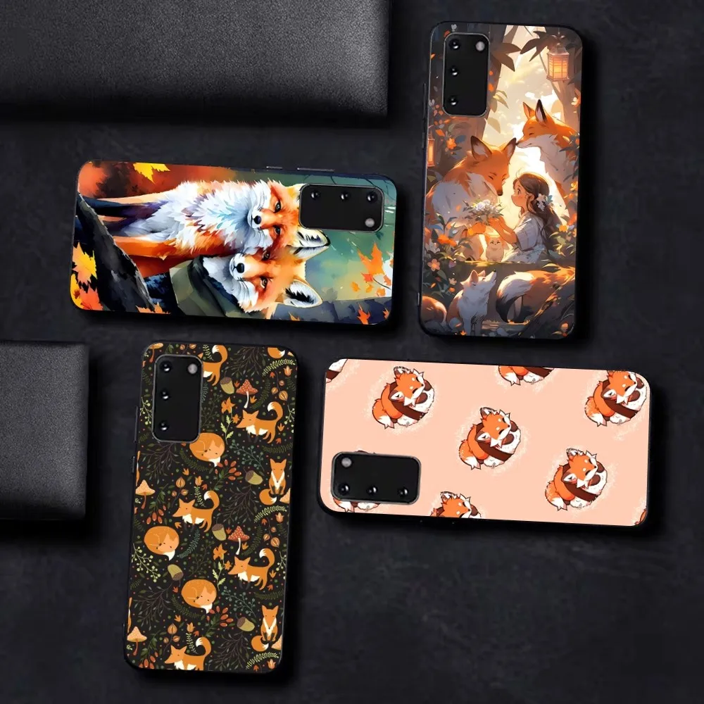 Cute Cartoon Animal Fox Phone Case For Samsung S 9 10 20 21 22 23 30 23plus lite Ultra FE S10lite Fundas