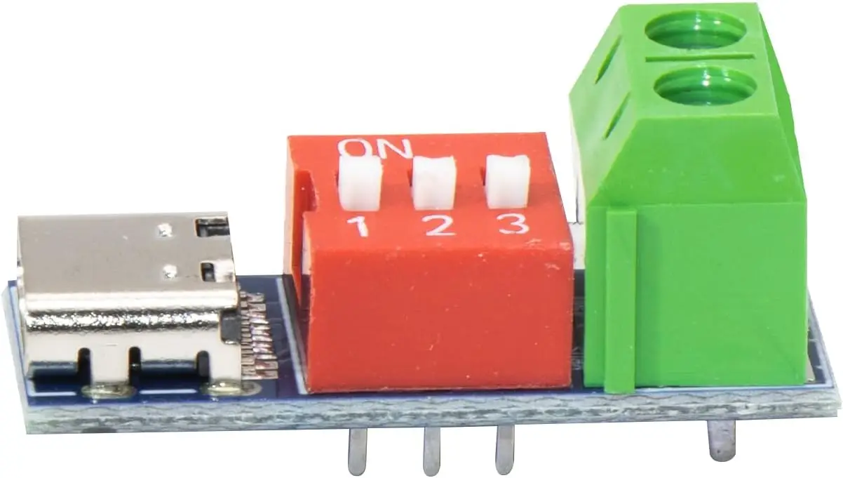 1-5 قطعة ​   Type-C PD QC Trigger 5V-20V وحدة طاقة تيار مستمر قابلة للتعديل شحن سريع رمز الاتصال الجهد