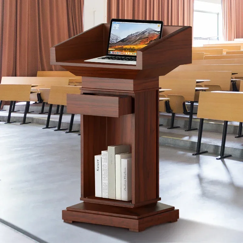 

Solid wood lecture table Welcome desk Restaurant Reception desk Leader's speech desk Podium