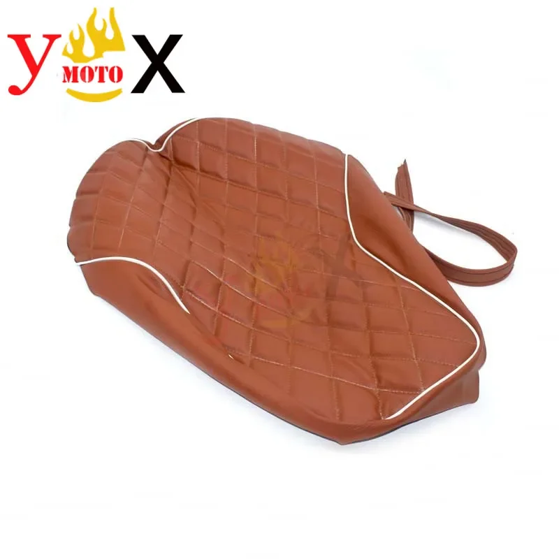 Naked Bike Motorcycle Modified Brown Seat Cover Guard PU Leather Cushion For Honda CB400 Super Four 1992-2015 CB400SF Hyper VTEC