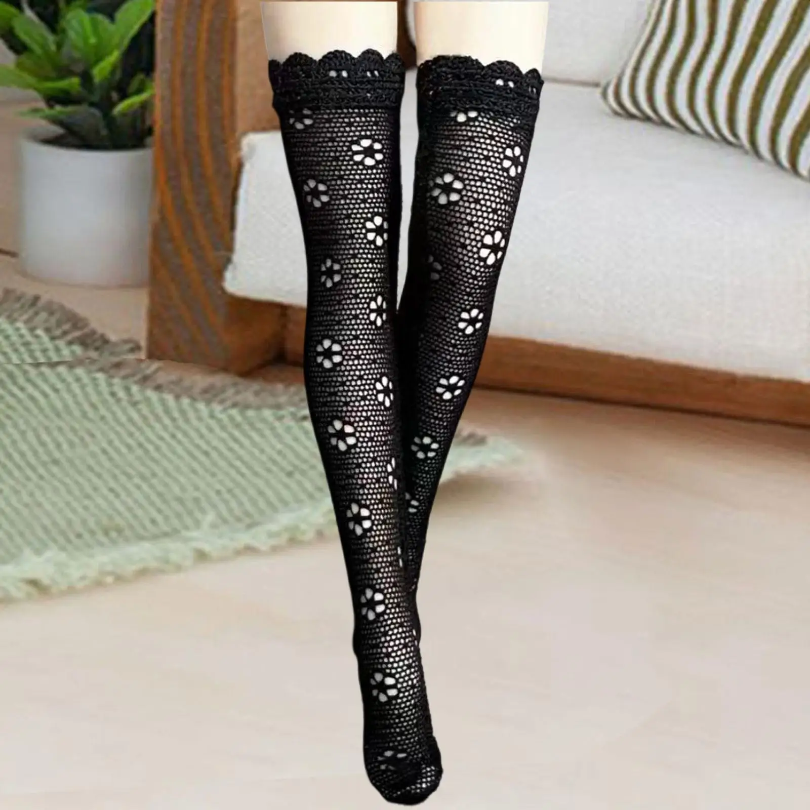 

1/6 Scale Female Action Figure Stockings Decor Trendy Collector Costume Outfit Mini Long Socks Fit 12 inch Model Dress up DIY