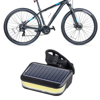 Solar Bicycle Rear Light Waterproof Safety Warning Taillight 30LM Mountain Road Bike Rear Light 600mah Riding Safety Accessories