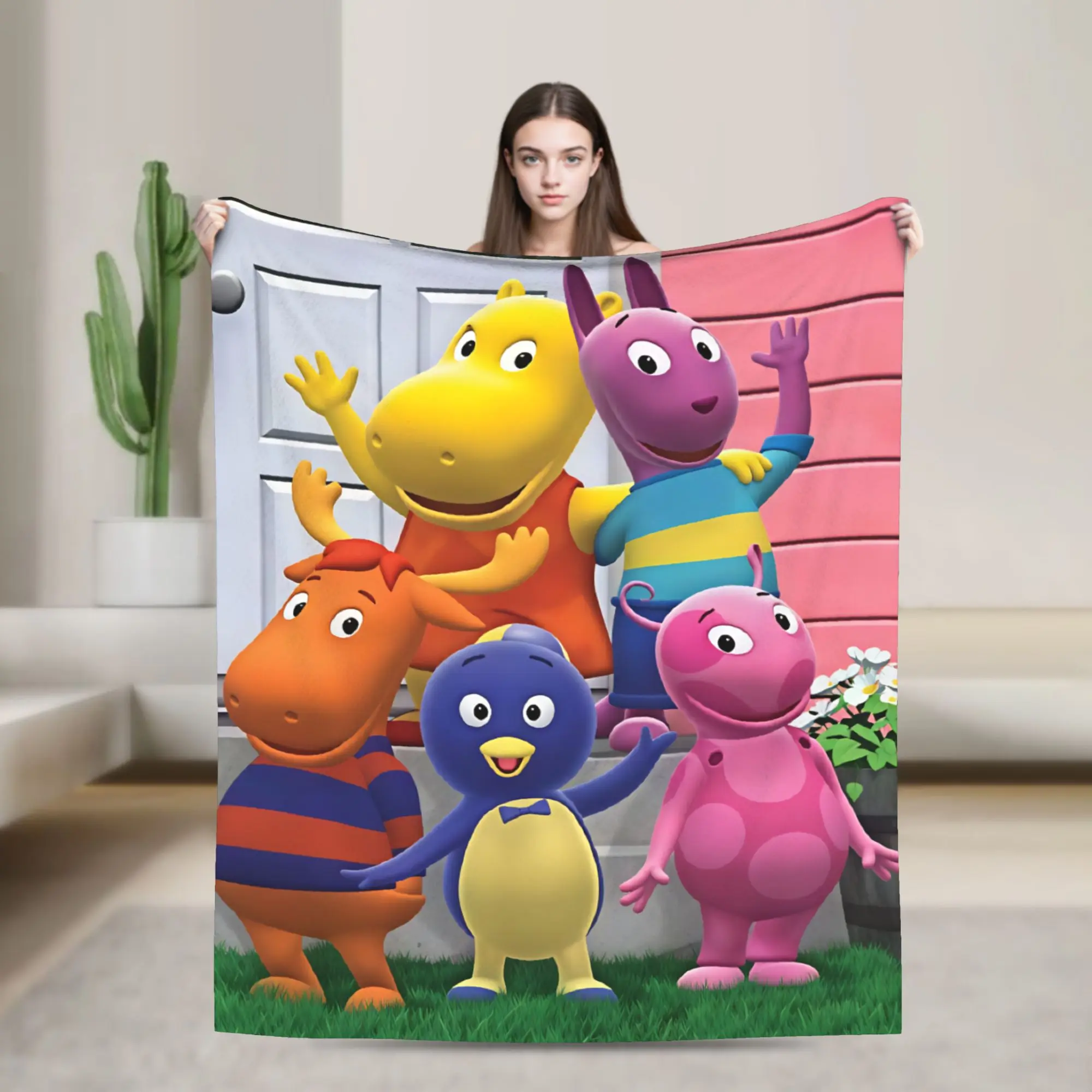 The Backyardigans  Plush Blanket Boy Girl  Flannel Throw Blanket For Bedroom Super Warm Custom DIY Quality Bedspread Gift