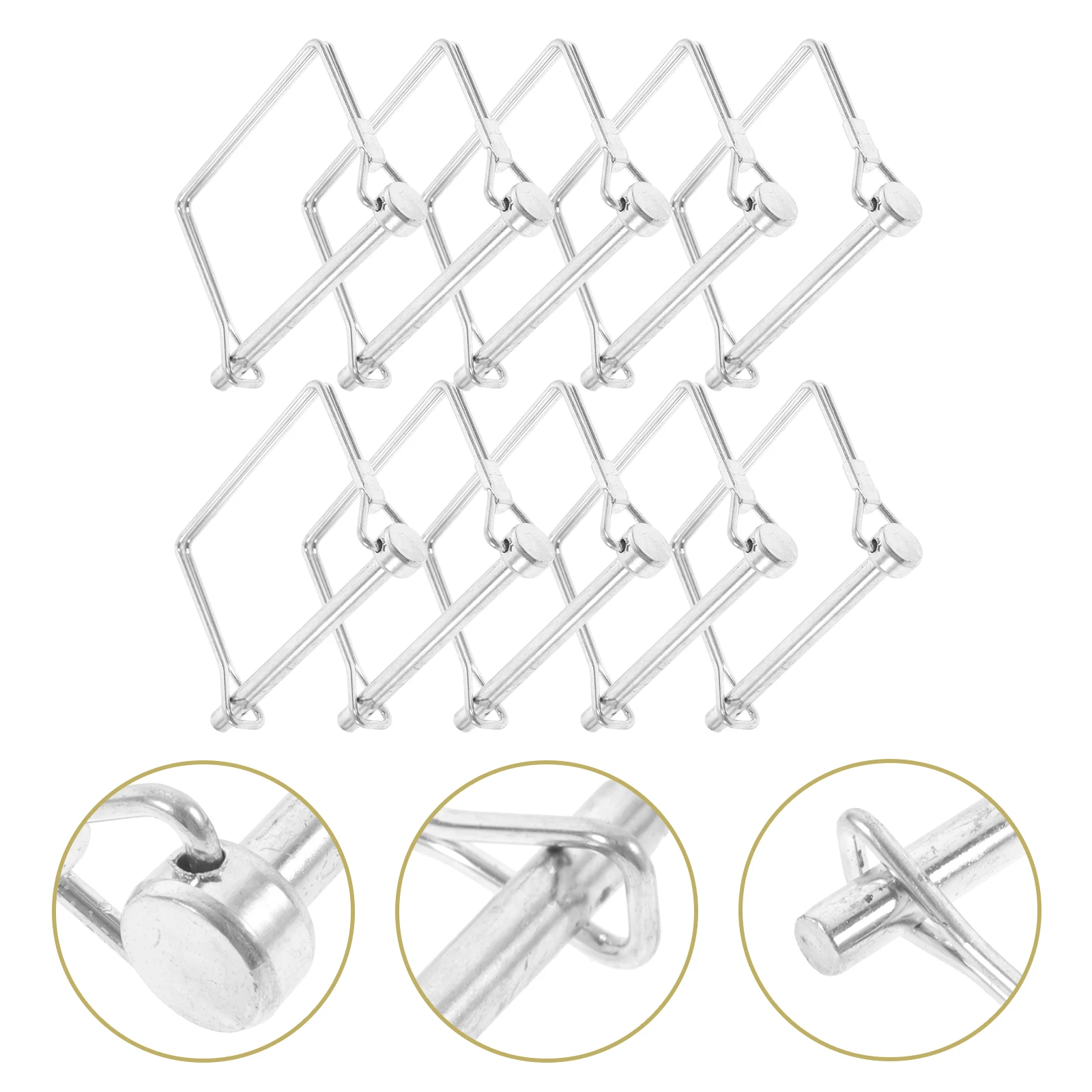 

10pcs Trailer Coupler Heavy Duty Safety Coupler M6X70 Shaft Locking Durable Easy Install Trailer Hitch Pin Farm