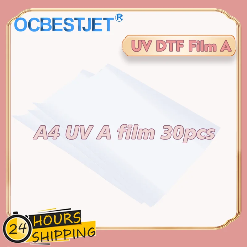 

30Pcs A4 Film A UV flatbed printer UV DTF sticker A FILM A FILM lamination machine transfer sticker