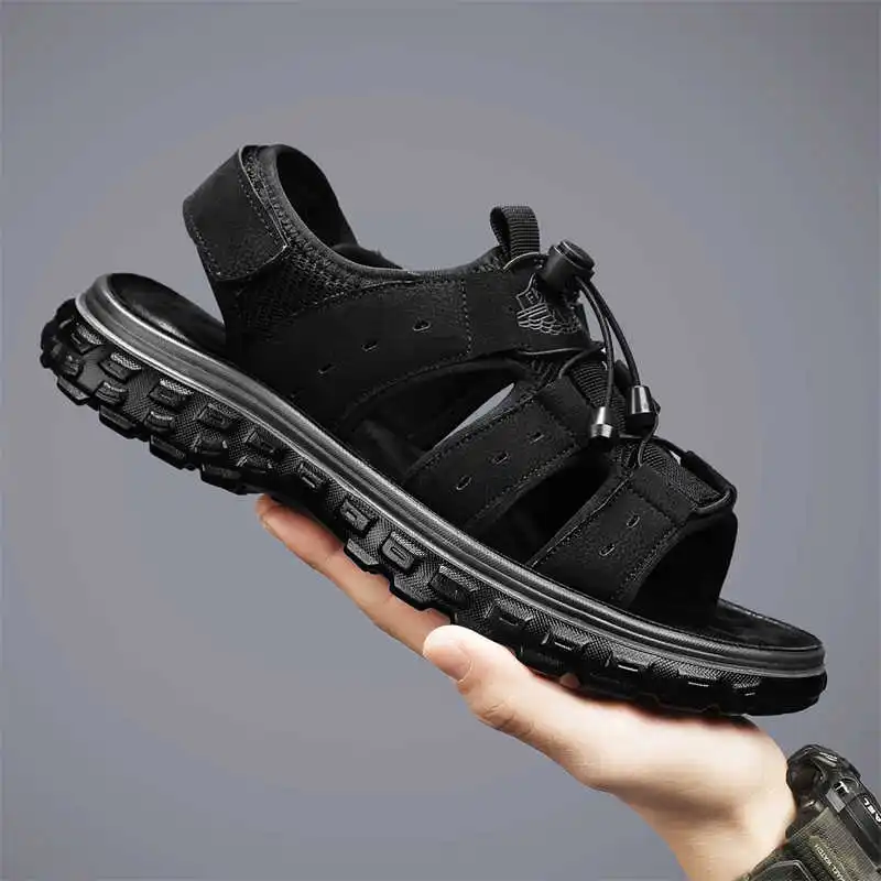 

T Strap Backless Man's Finger Flip Flops Slippers Water Sandal Shoes Black Spring Sneakers Sport Sapatilla Fitness Snackers