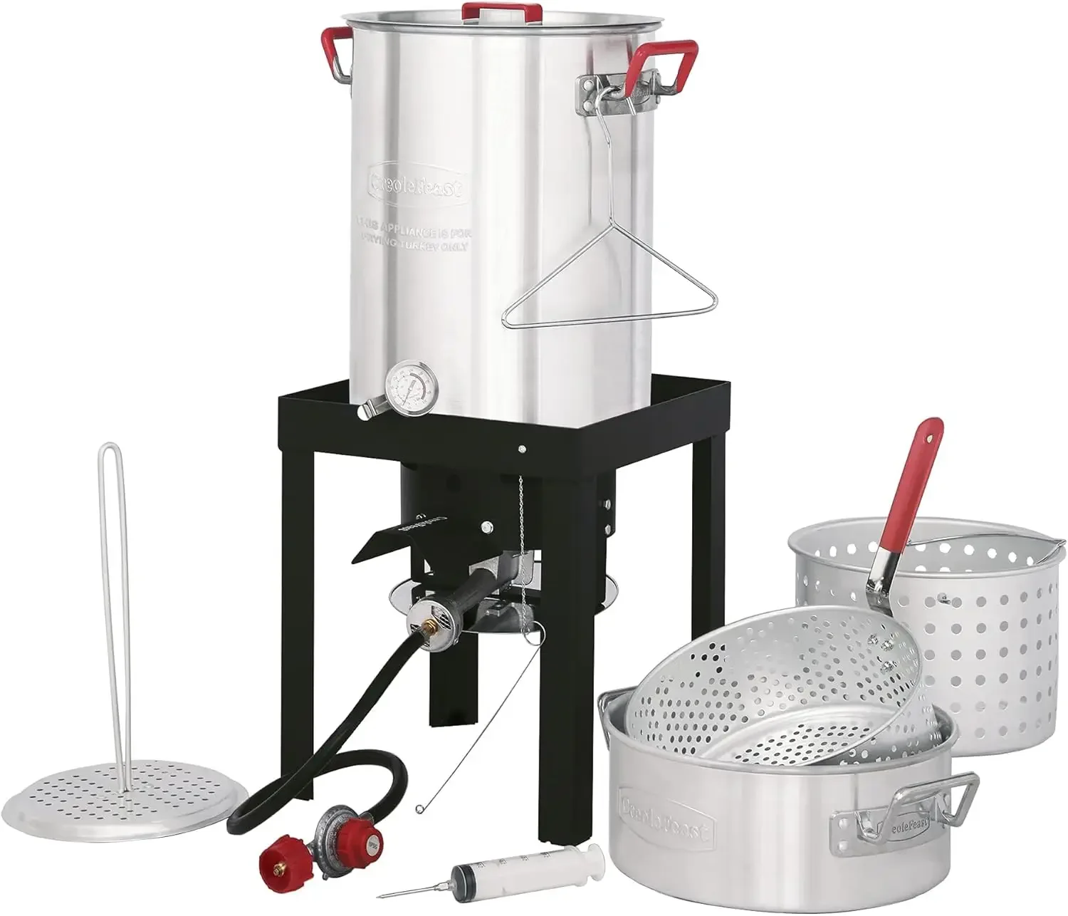 TFS3010 Propane 30 Qt. Turkey and 10 Qt. Fish Fryer Boiler Steamer Set, 50,000 BTU Burner, Ideal for Outdoor Cooking