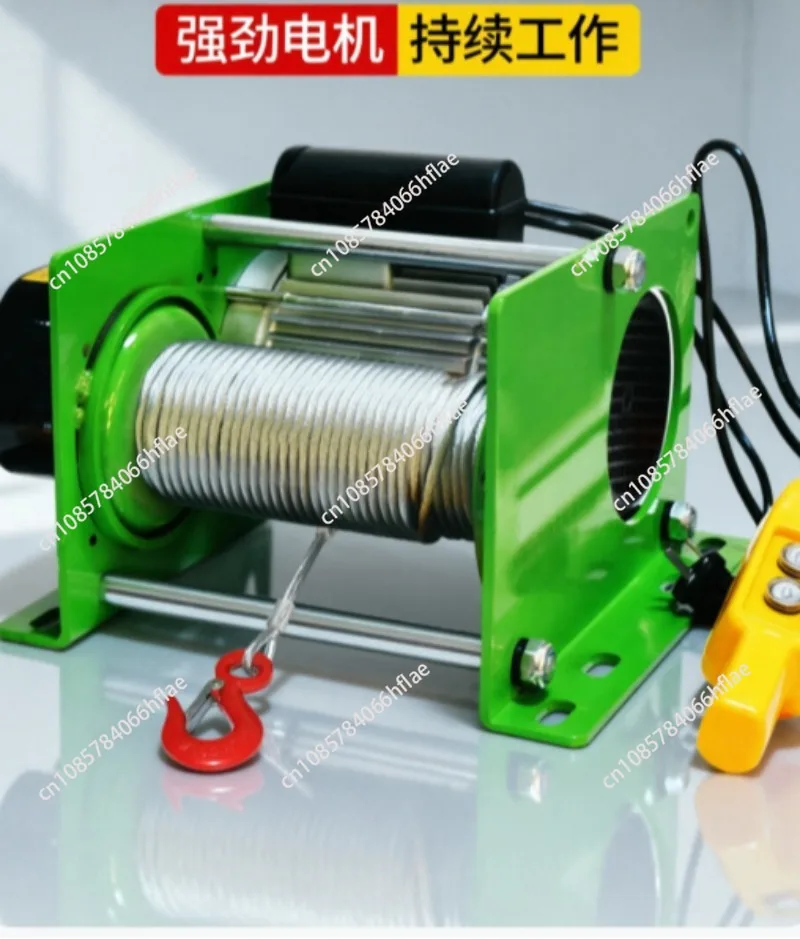 200-400KG Electric Hoist with Wireless Remote, Residential Cable Winch Machine with 30M Steel Rope
