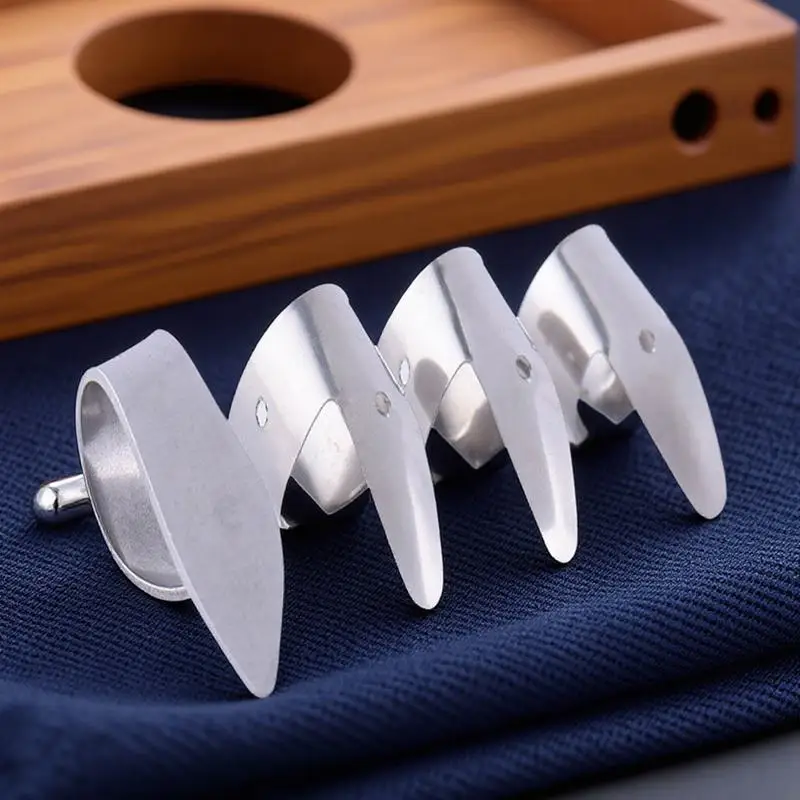 

8 Pcs Steel Thumb Pick Picks Guitar Bass Finger and for Electric Pluck Stainless