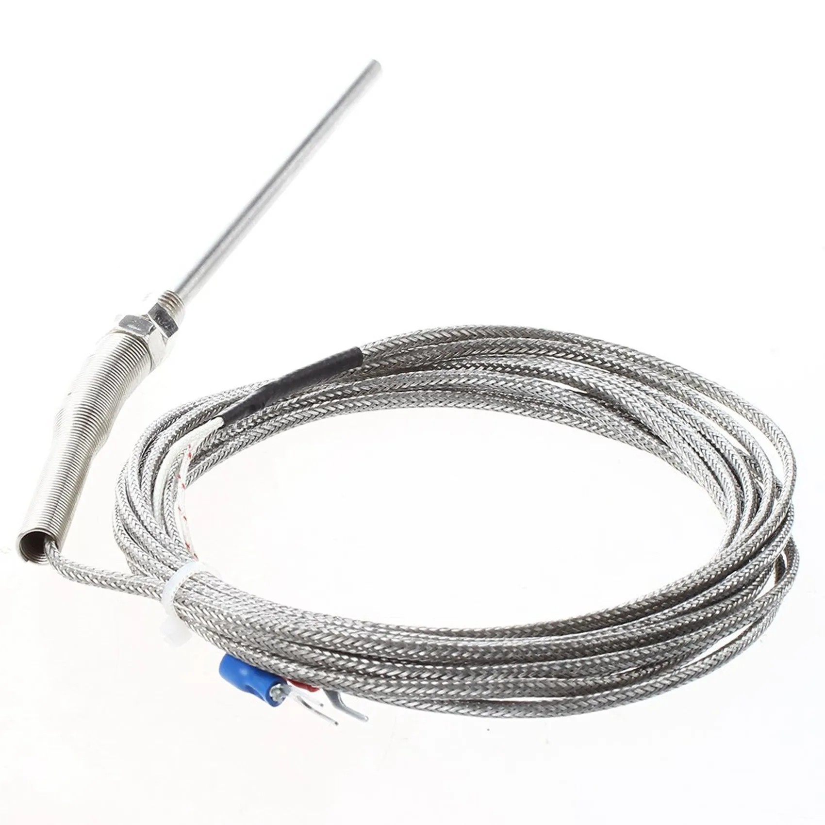 ABKW-2Pcs /10Ft Stainless Steel Probe K Type Sensors High Temperature Thermocouple