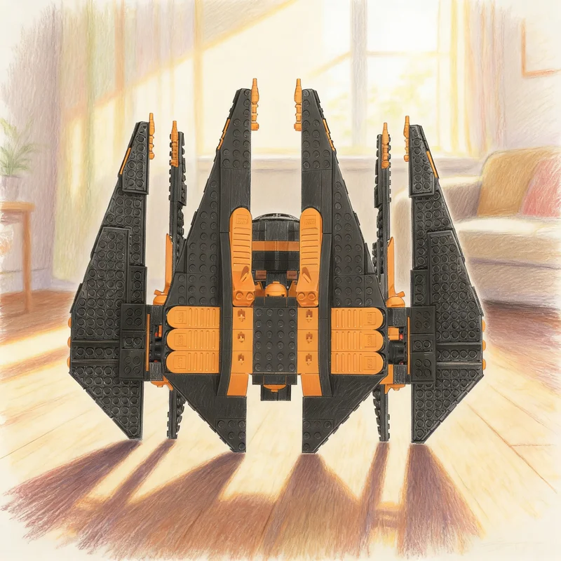 742 個 MOC スターバトルタイ S ディフェンダーモデルビルディングブロック建設おもちゃ DIY クリエイティブ教育クリスマスギフトアイデア