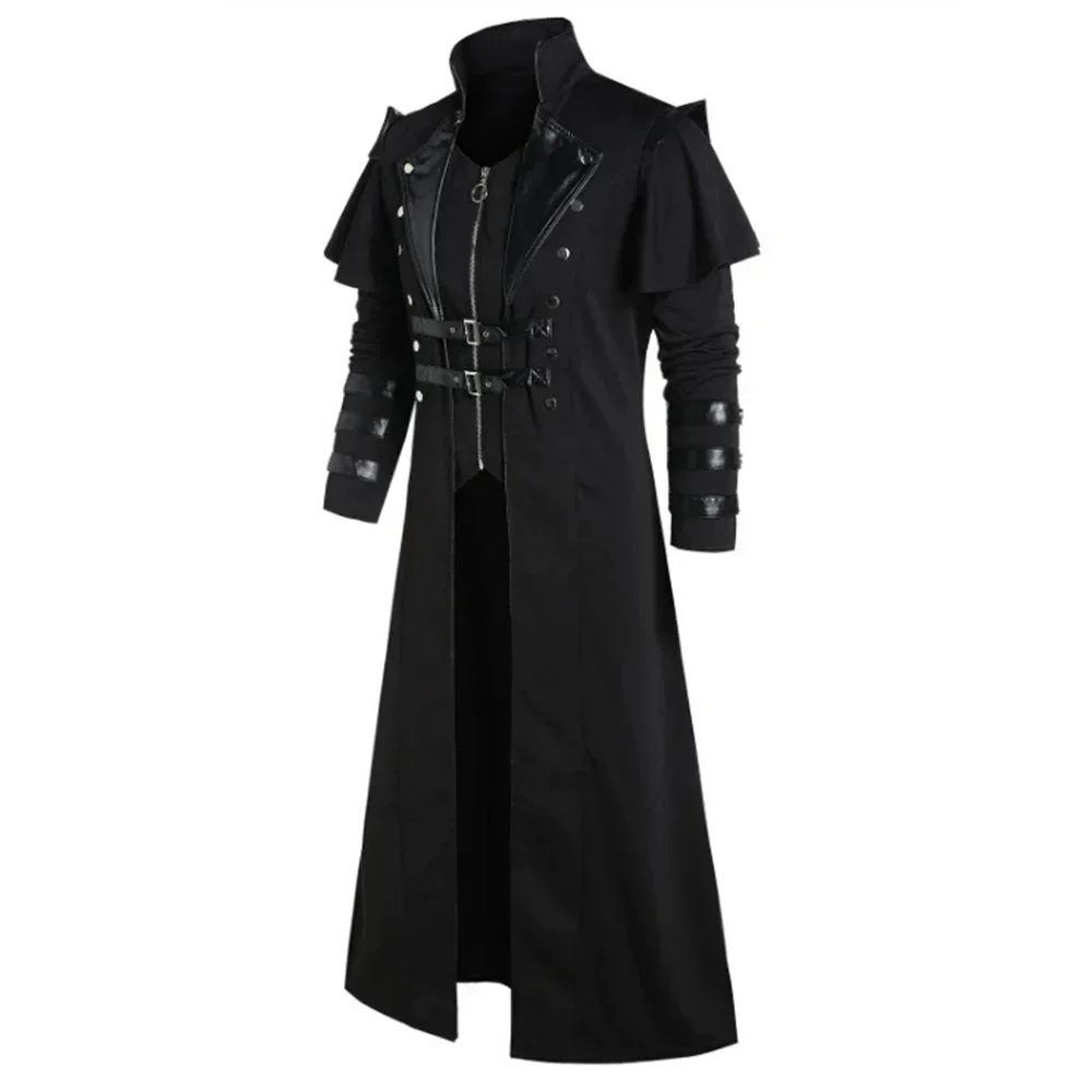 2022 Fashion Dress Men's Steampunk Tailcoat Jacket Victorian Assassin Comfortable Costume Gothic High Quality