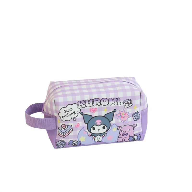 Sanurgente-Trousse de maquillage carrée Kawaii, Kuromi My Melody, Anime Cartoon Cute, Hangdon Mongolia, Hello Kitty, Sac de rangement portable pour cosmétiques, Cadeau pour enfant